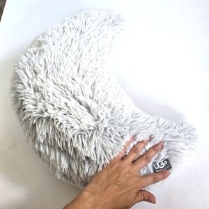 Ugg crescent moon shaped pillow nursing pillow cozy plush grey